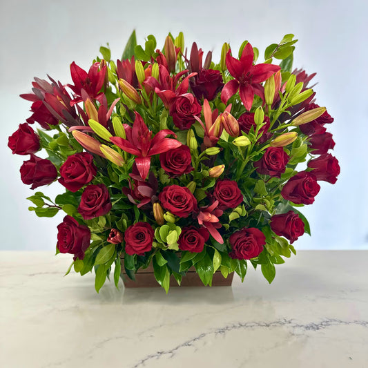 Sympathy Basket- Reds