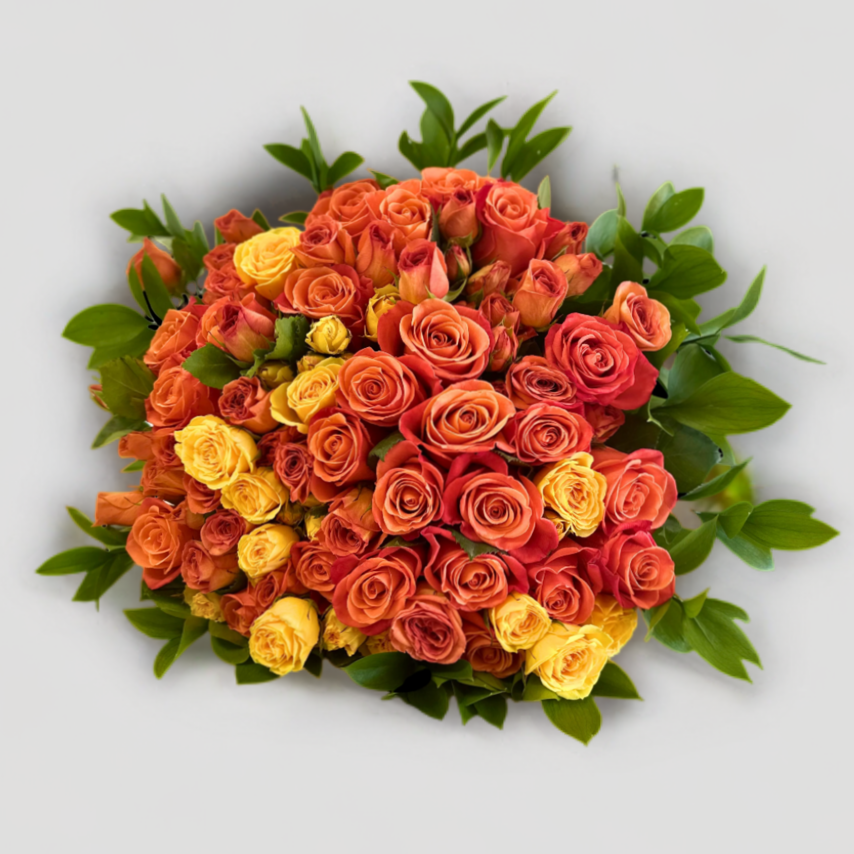 Orange & Yellow Roses