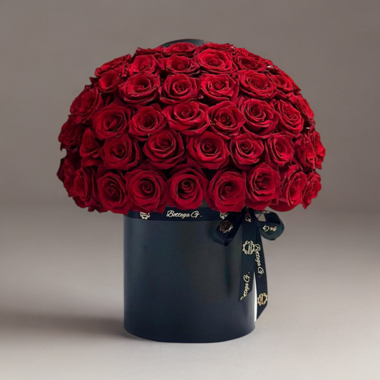 Red Roses- Hat Box
