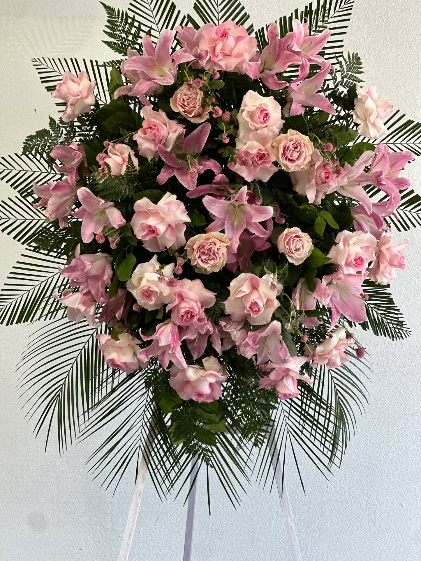 Pink Remembrance Spray Wreath