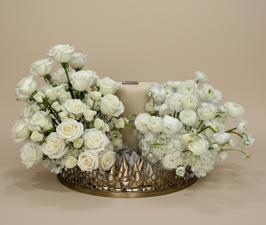 Ranunculus & Rose, Round Tray