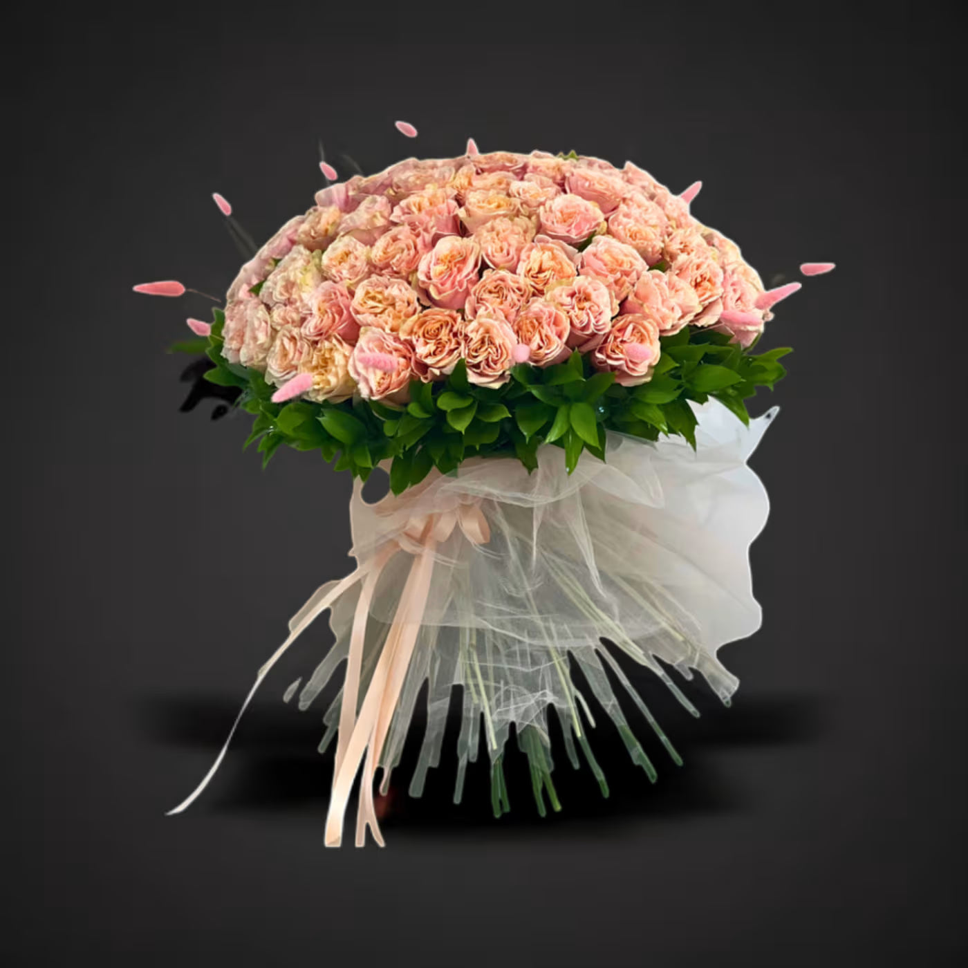 Peach-Pink Valentine's Bouquet