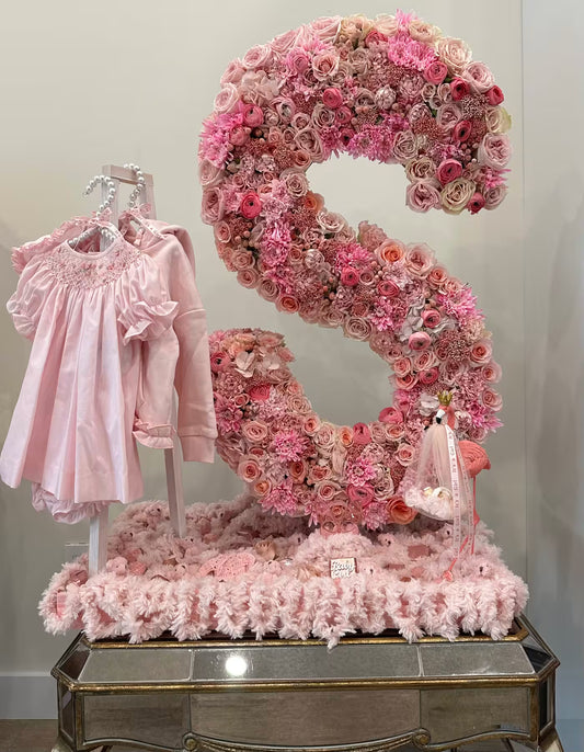 Pink Petal Baby Letter