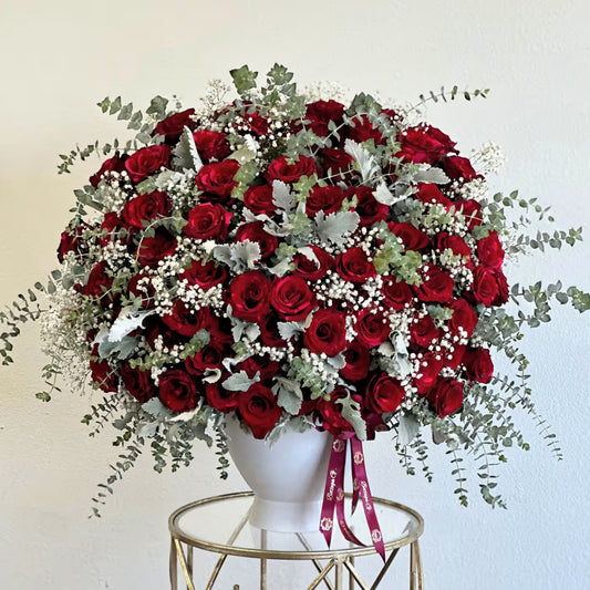 Red Roses Christmas Bowl