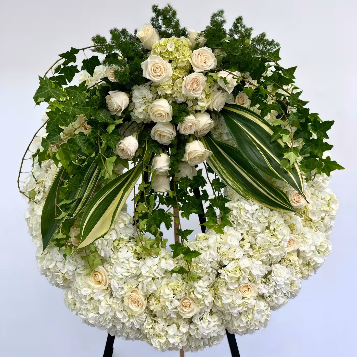 Circle Eternity Wreath with Arrangement
